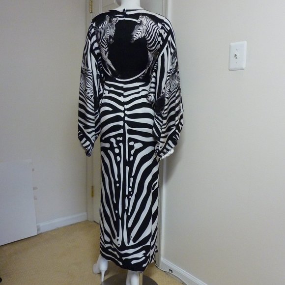 DOLCE & GABBANA Zebra-Print Charmeuse Midi Dress - Picture 11 of 12